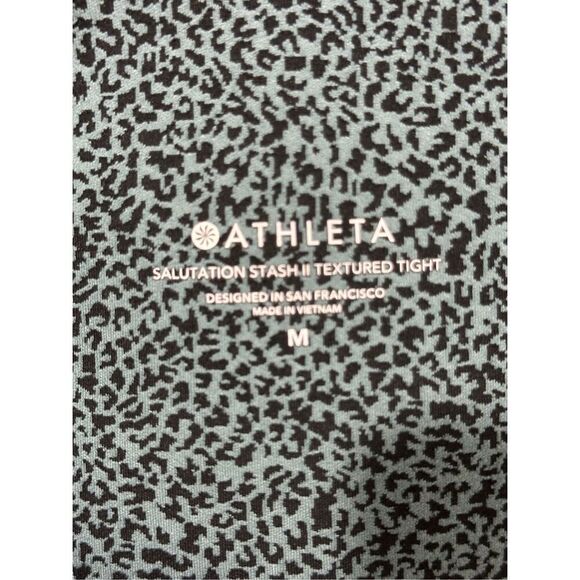 Women’s Blue Athleta Salutations Stash 2 Textured Tights Athletic Leggings Size - Picture 6 of 7